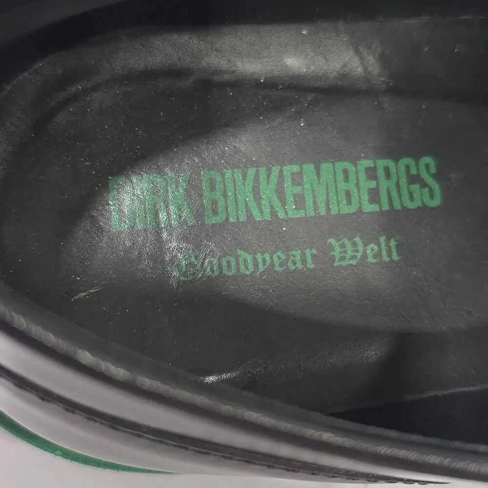Dirk Bikkembergs Chunky Derby Shoe Goodyear Welt Mens Size 11 EU44 Black/Green